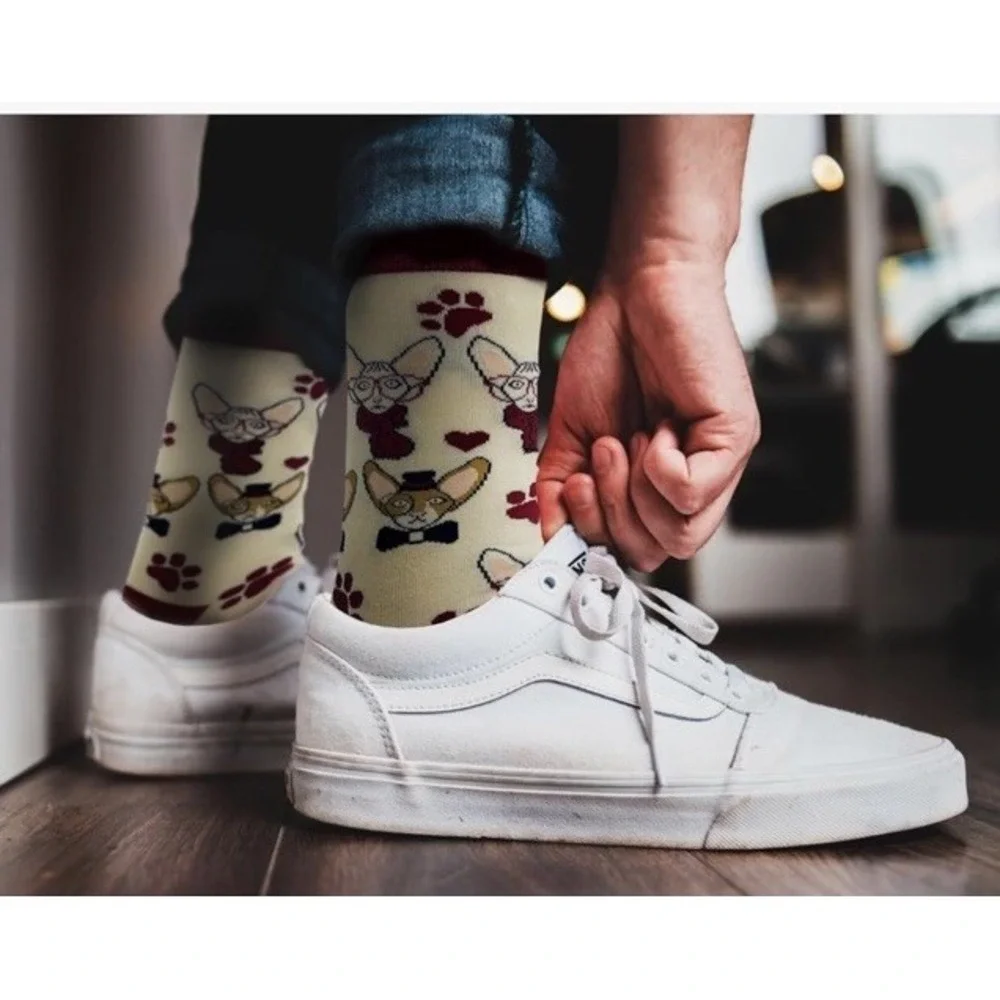 Womens Novelty Socks Cat Lovers Gift Stocking Stuffer Hairless 